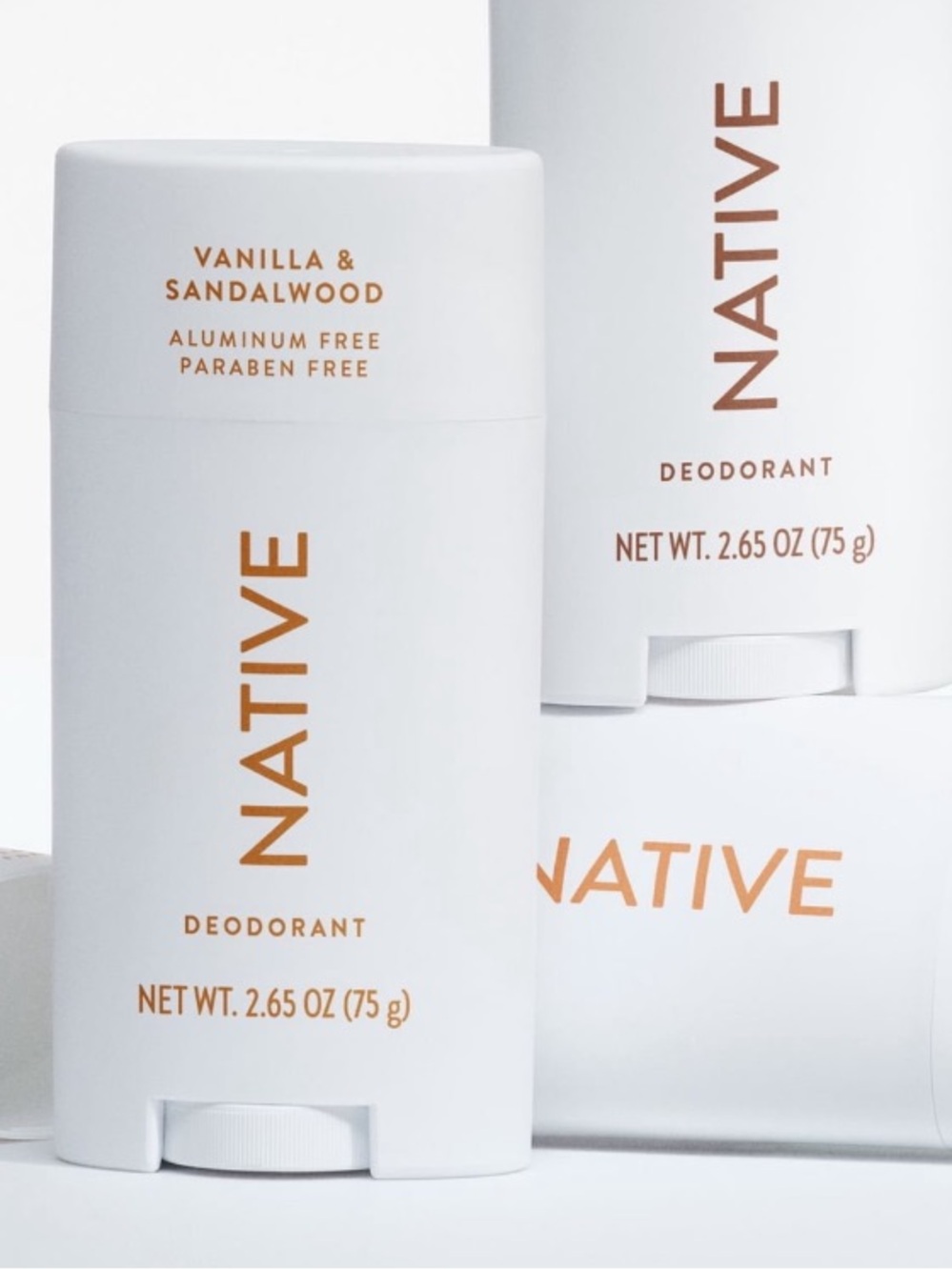 NATIVE Deodorants Coconut Vanilla and Toasted Vanilla 2 Pack 75g